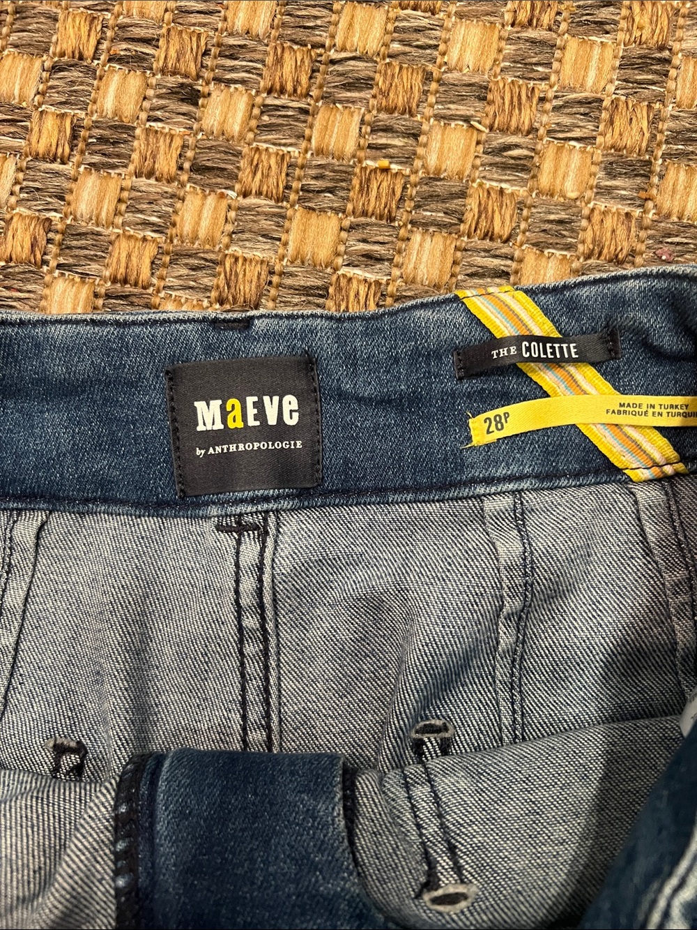 Anthropologie Men's Relaxed Blue Denim Jeans ladies 28 - Picture 3 of 4